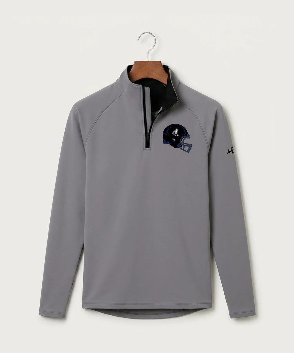 Heron Lake-Okabena High School Football (Boys) - Gray Quarter Zip - Left Chest