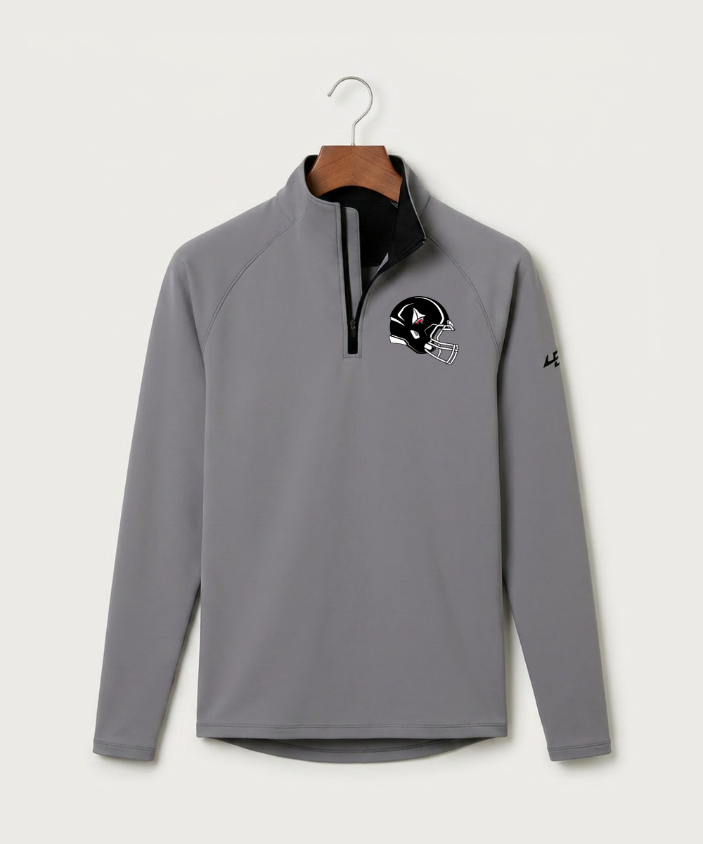 Detroit Lakes Community High School Football (Boys) - Gray Quarter Zip - Left Chest