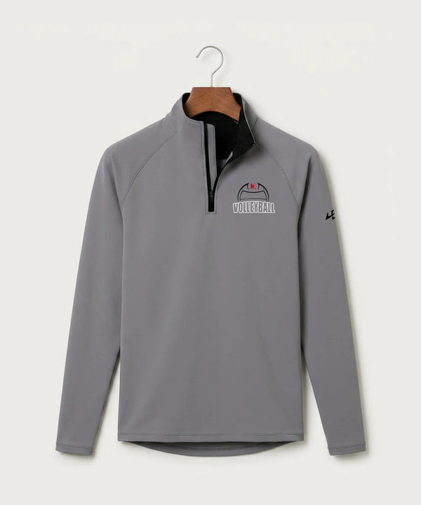 Mcgregor High School Volleyball (Girls) - Gray Quarter Zip - Left Chest