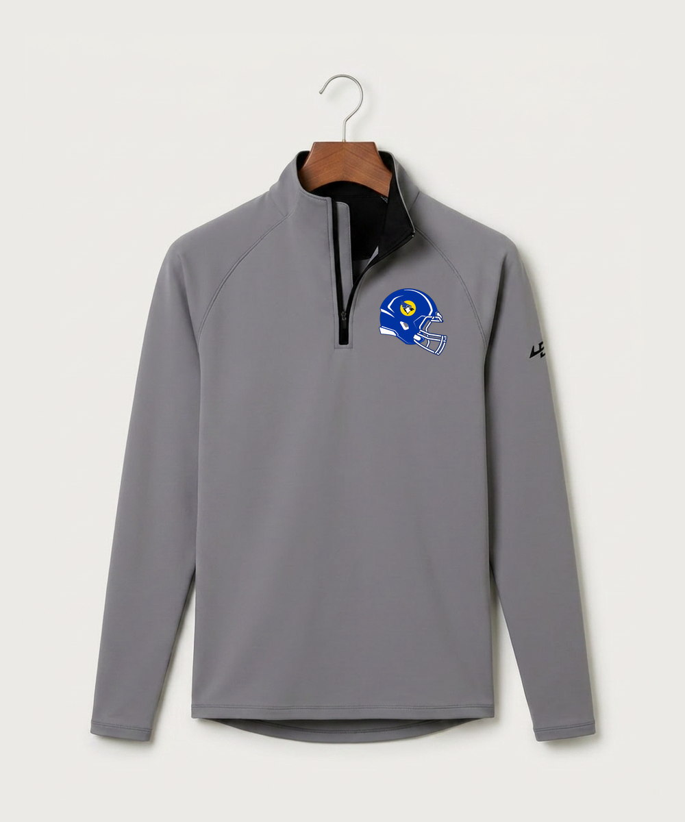 Waseca High School Football (Boys) - Gray Quarter Zip - Left Chest