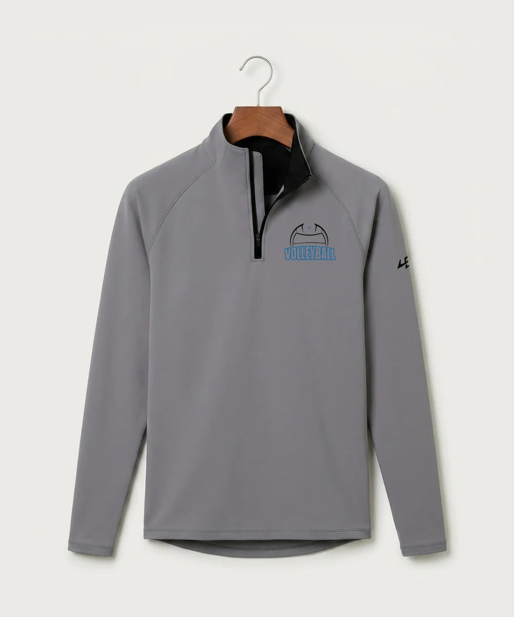 Eastview High School Volleyball (Girls) - Gray Quarter Zip - Left Chest