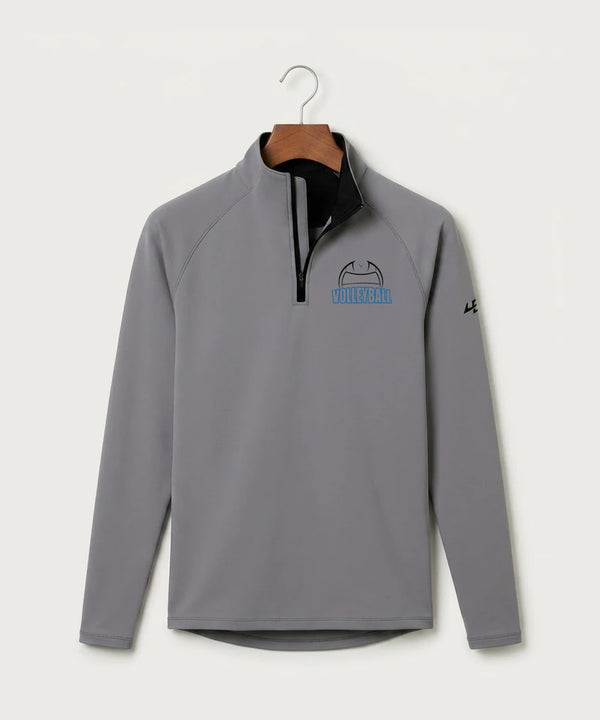 Eastview High School Volleyball (Girls) - Gray Quarter Zip - Left Chest