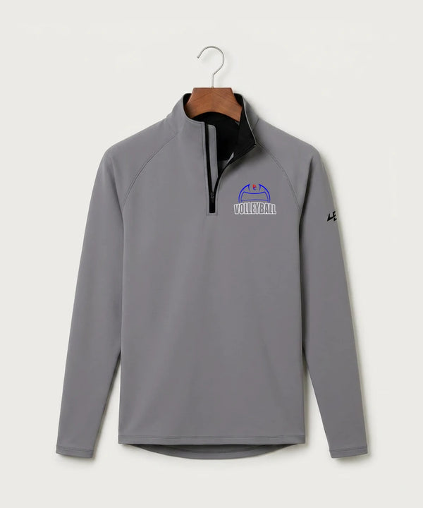 Davenport Central High School Volleyball (Girls) - Gray Quarter Zip - Left Chest