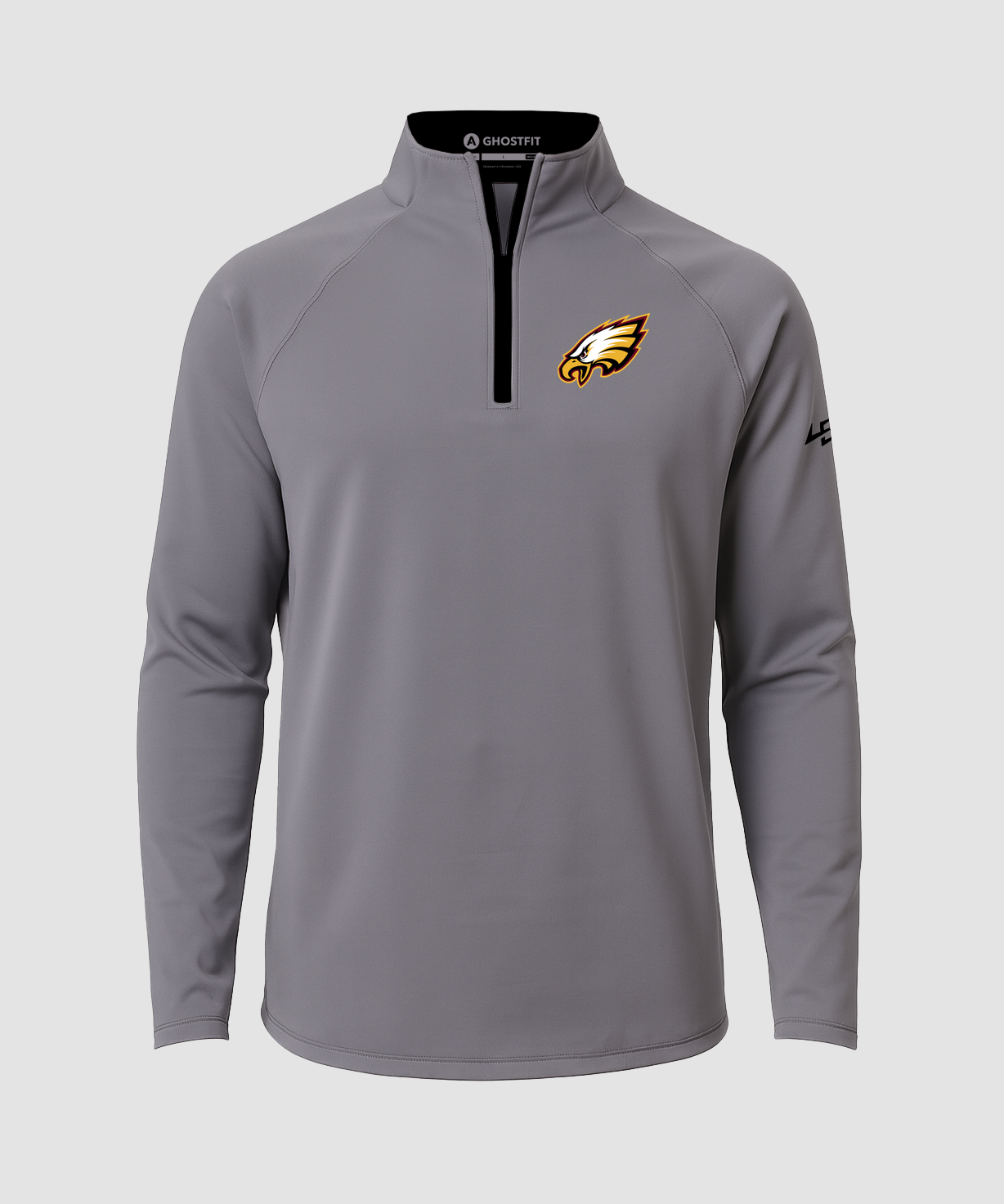 Dover-Eyota Football - Gray Quarter Zip - Left Chest