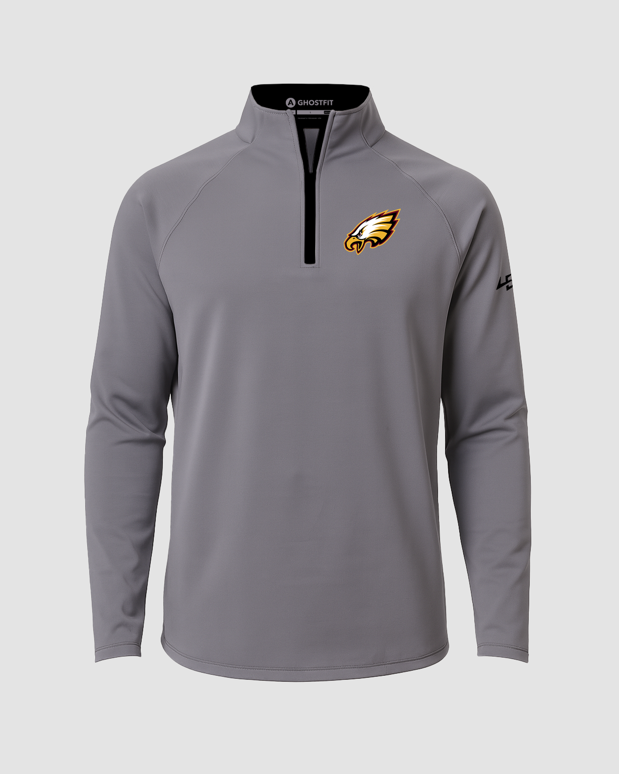 Dover-Eyota Football - Gray Quarter Zip - Left Chest