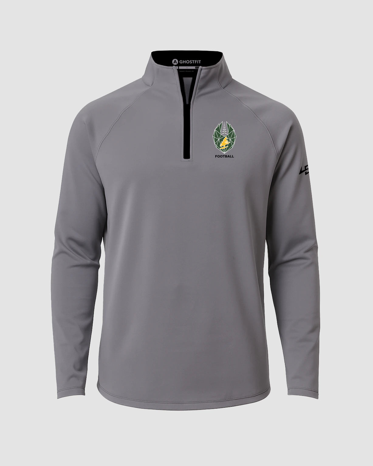 DC Everest Middle School Football — example store - Gray Quarter Zip - Left Chest