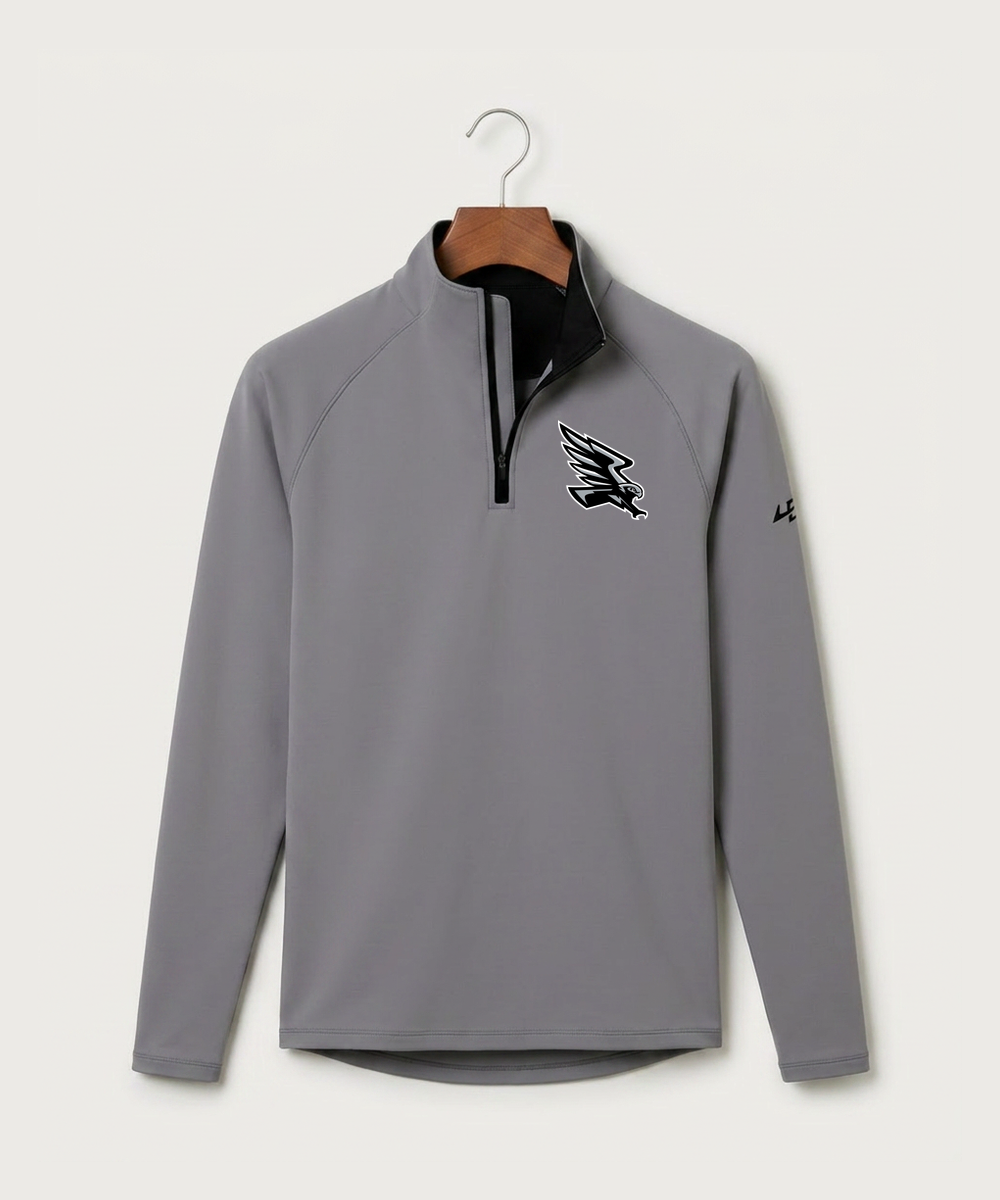 Red Rock Central High School Football (Boys) - Gray Quarter Zip - Left Chest