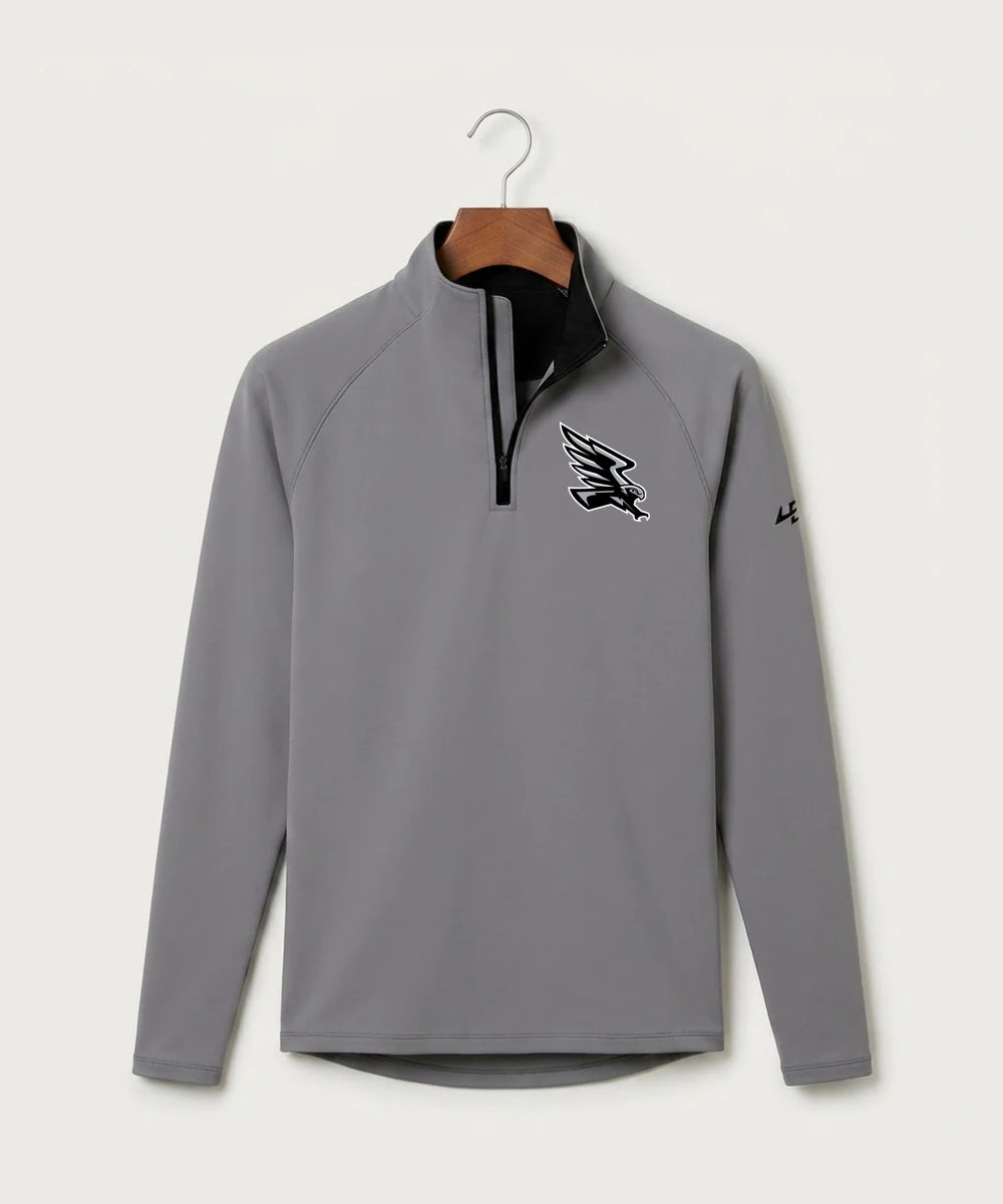 Red Rock Central High School Football (Boys) - Gray Quarter Zip - Left Chest