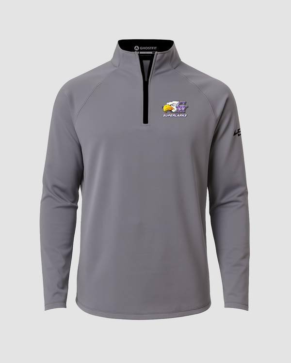 Grand Meadow Football - Gray Quarter Zip - Left Chest