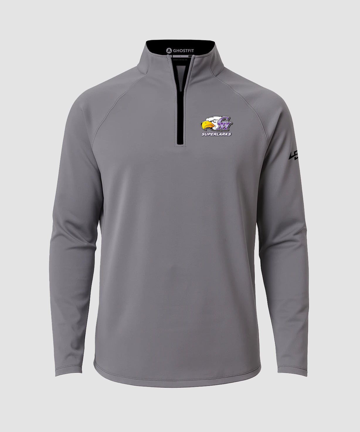 Grand Meadow Football - Gray Quarter Zip - Left Chest