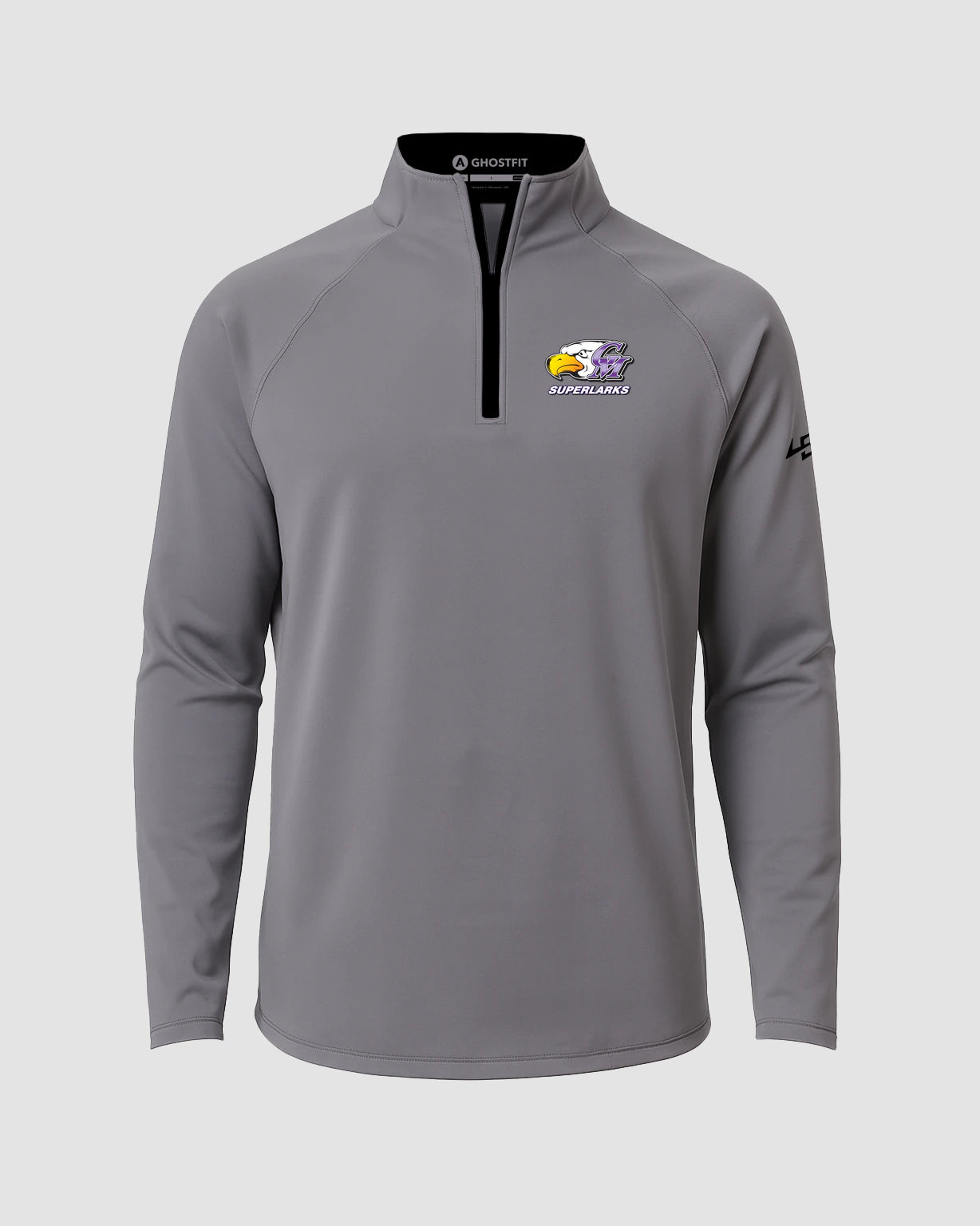 Grand Meadow Football - Gray Quarter Zip - Left Chest