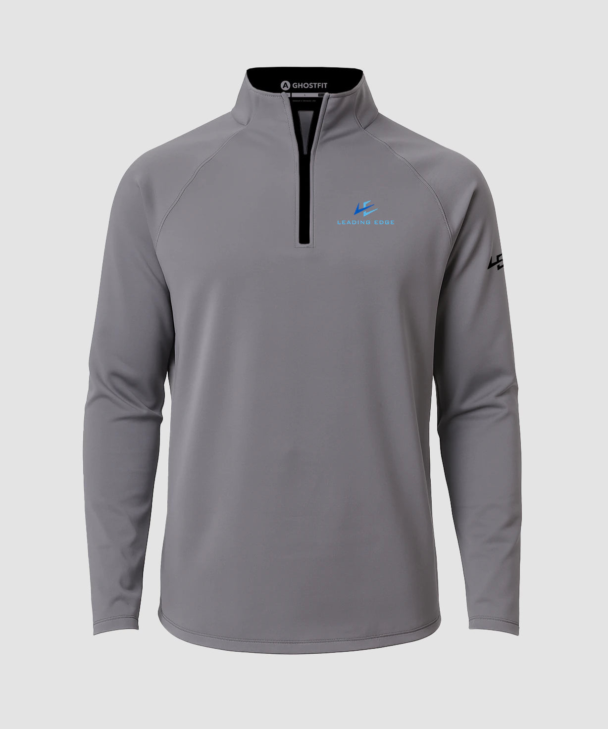 Leading Edge example_store - Gray Quarter Zip - Left Chest