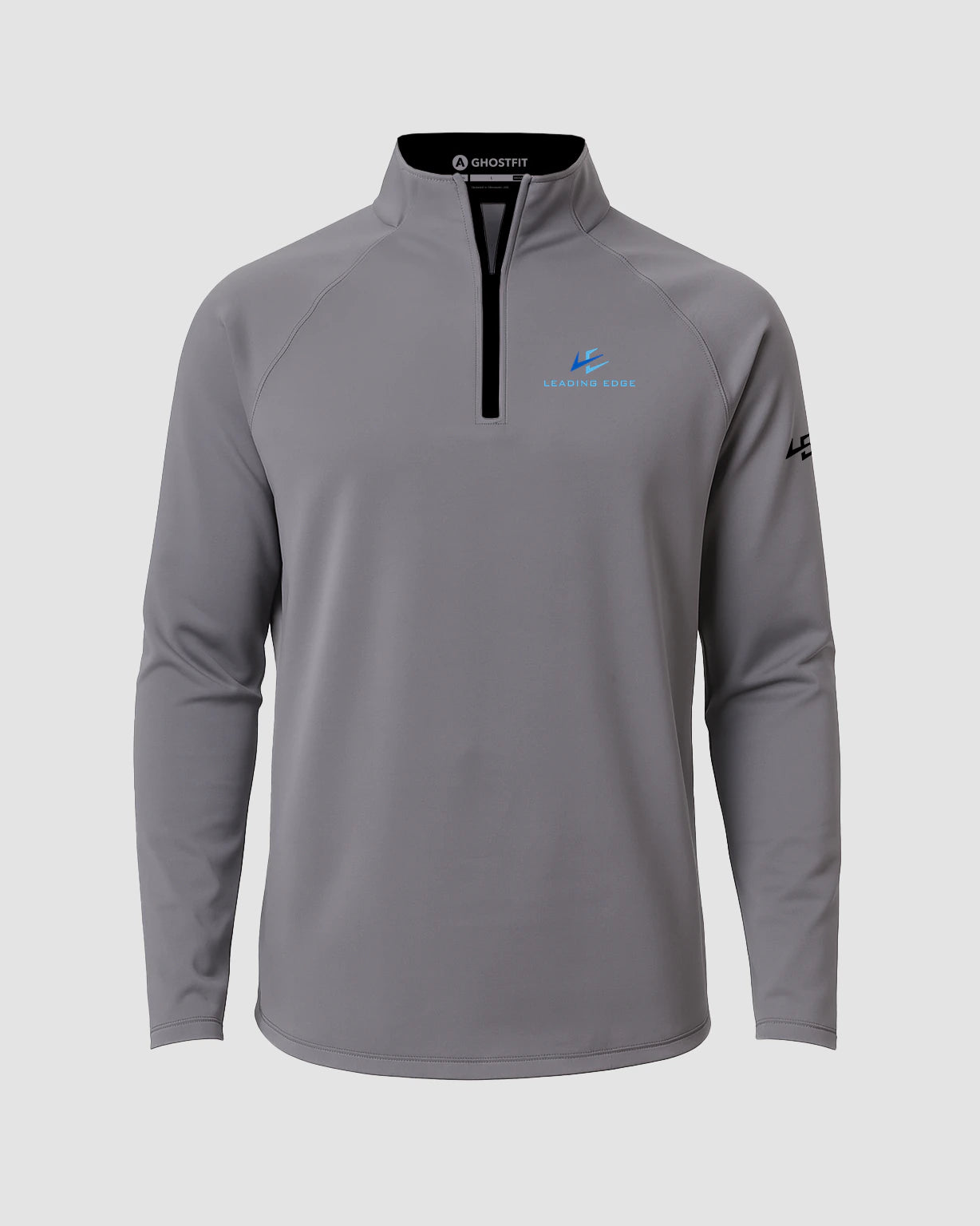 Leading Edge example_store - Gray Quarter Zip - Left Chest