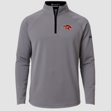Pine Island Football - Gray Quarter Zip - Left Chest