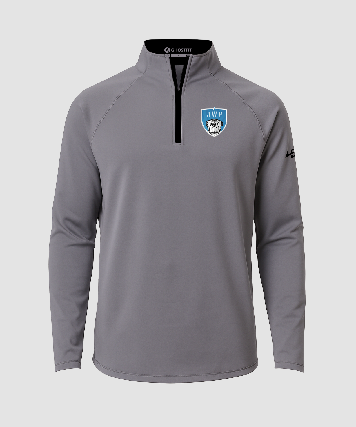 JWP Football - Gray Quarter Zip - Left Chest