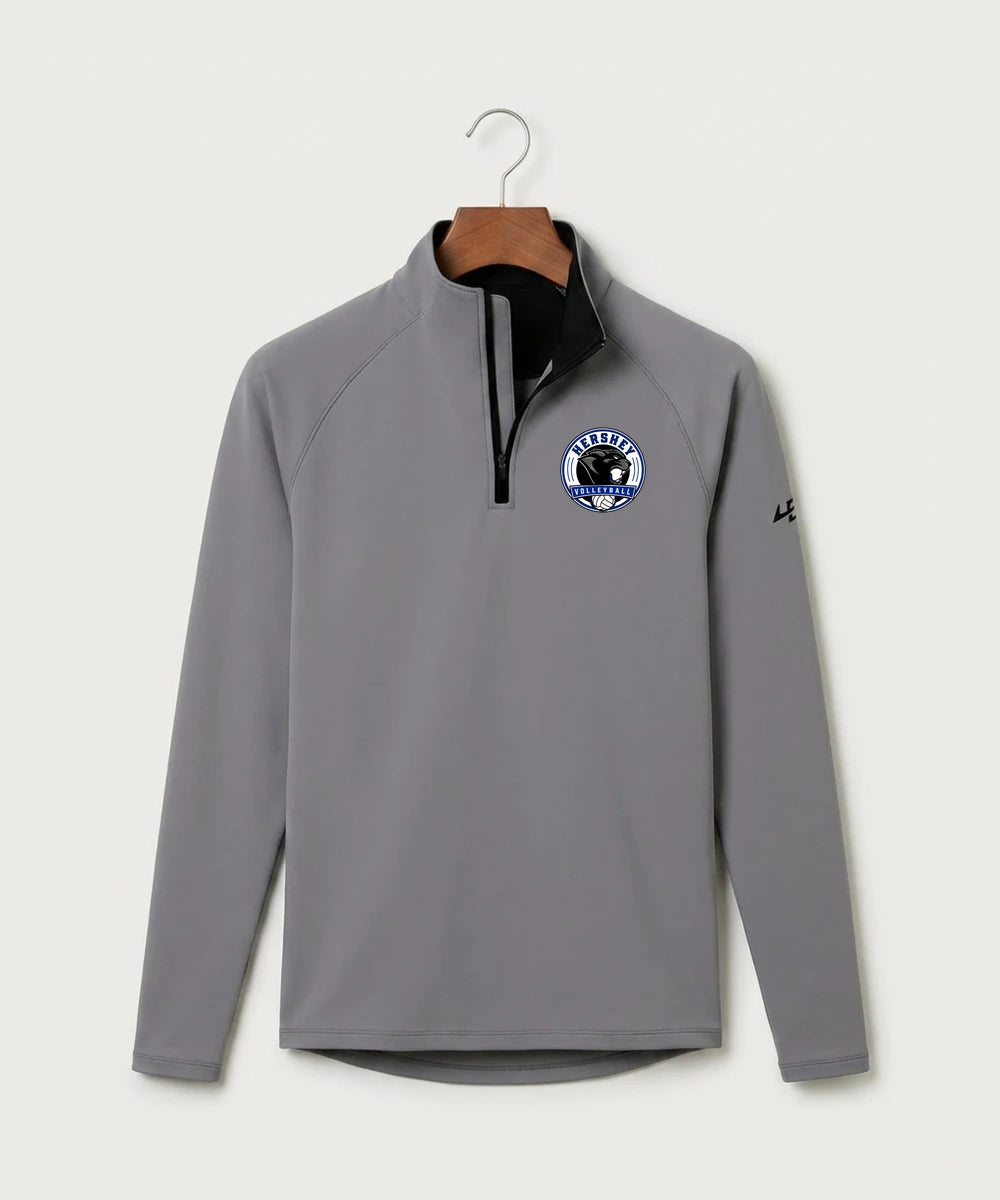 Hershey High School Volleyball Team Store - Gray Quarter Zip - Left Chest