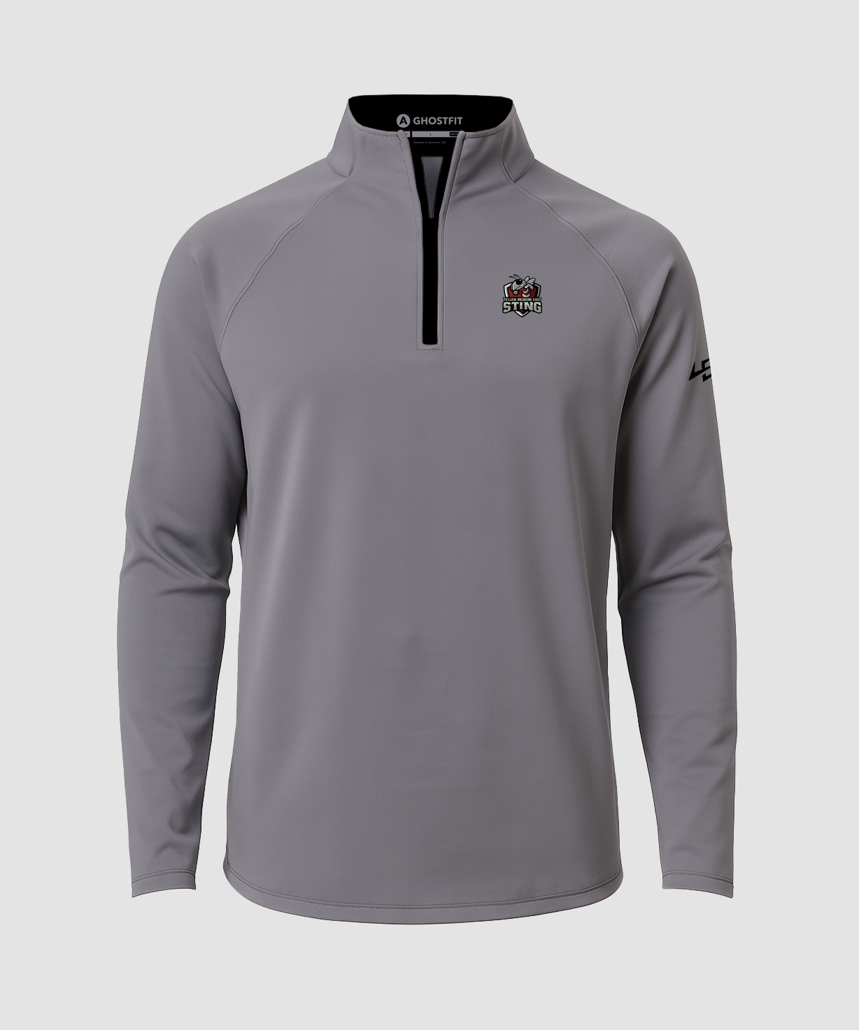 Yellow Medicine East Athletics - Gray Quarter Zip - Left Chest
