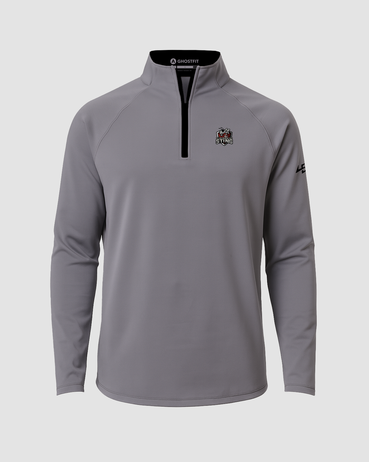 Yellow Medicine East Athletics - Gray Quarter Zip - Left Chest