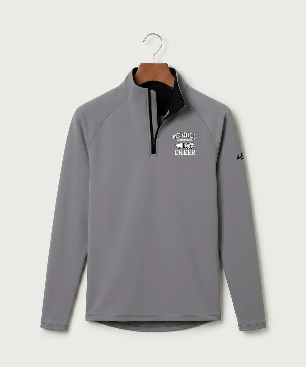 Merrill Dance and Cheer - Gray Quarter Zip - Left Chest