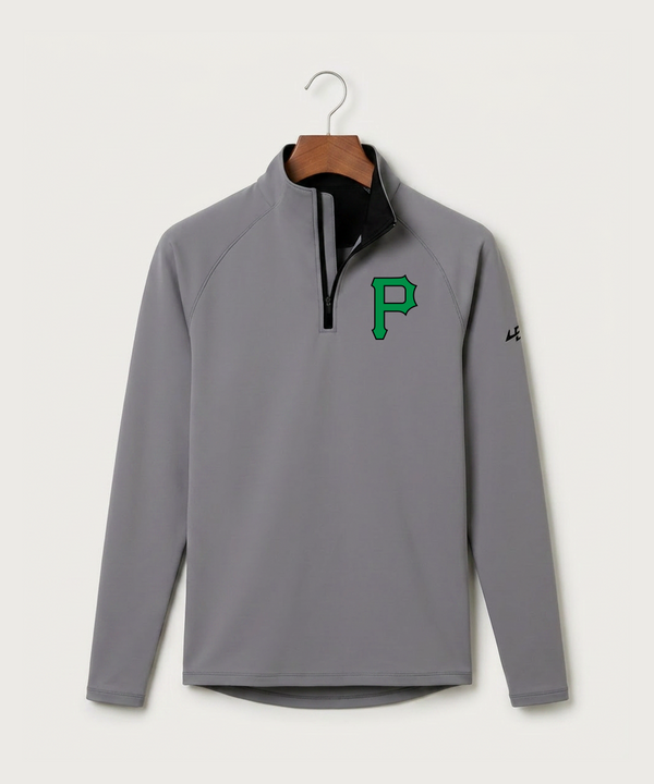 Pipestone Area High School Volleyball (Girls) - Gray Quarter Zip - Left Chest