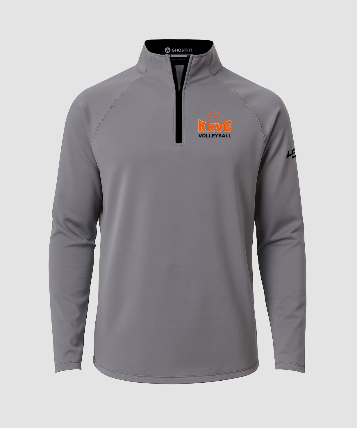 KVCC Volleyball - Gray Quarter Zip - Left Chest
