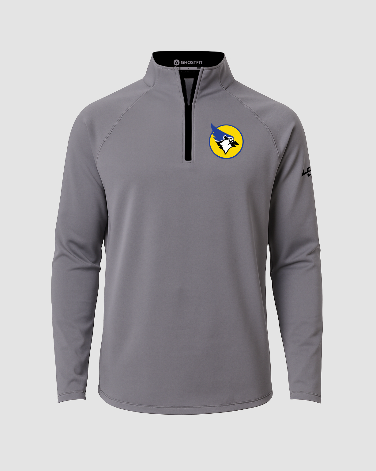 Waseca Football - Gray Quarter Zip - Left Chest
