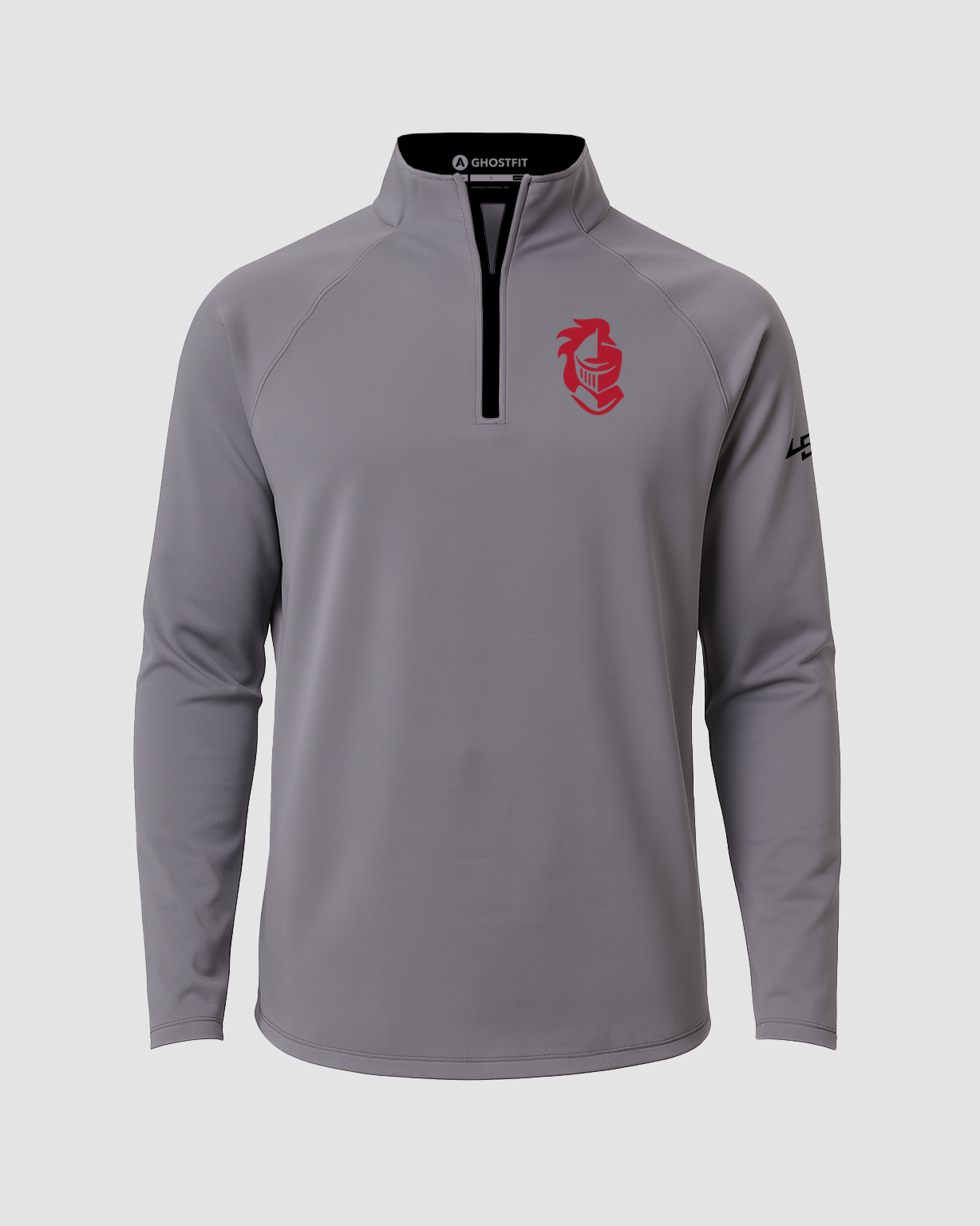 ACGE Football - Gray Quarter Zip - Left Chest