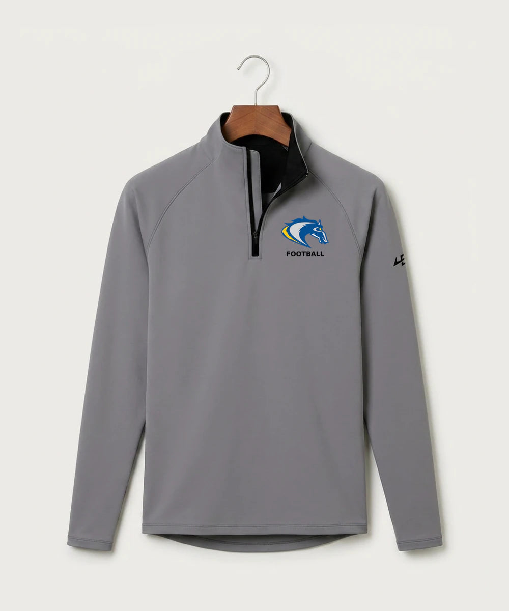 Riverside High School Football general - Gray Quarter Zip - Left Chest
