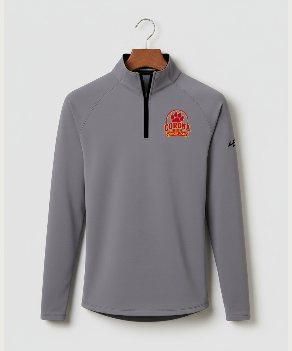 Corona Senior High School Cheer - Gray Quarter Zip - Left Chest