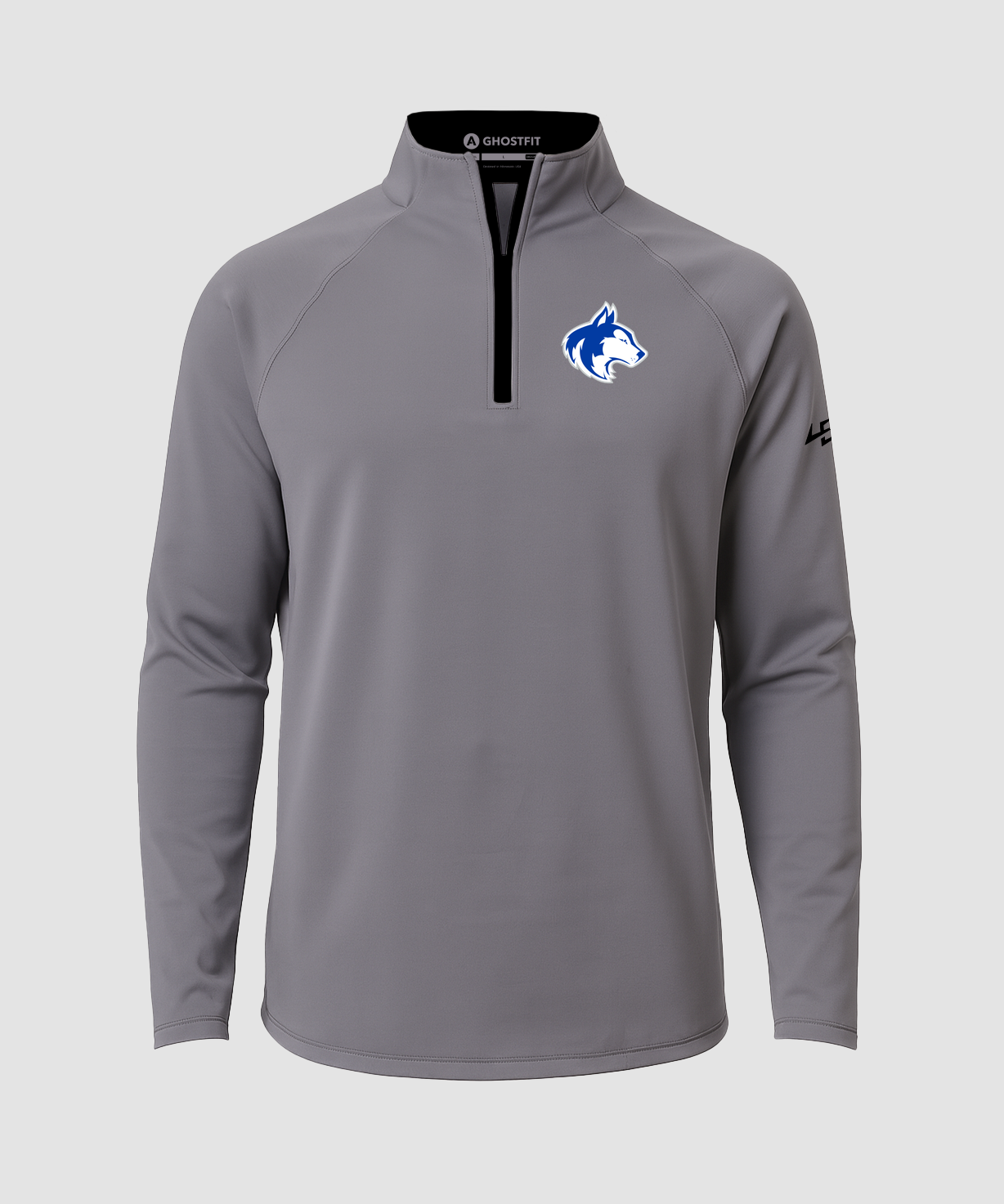 Owatonna Volleyball - Gray Quarter Zip - Left Chest
