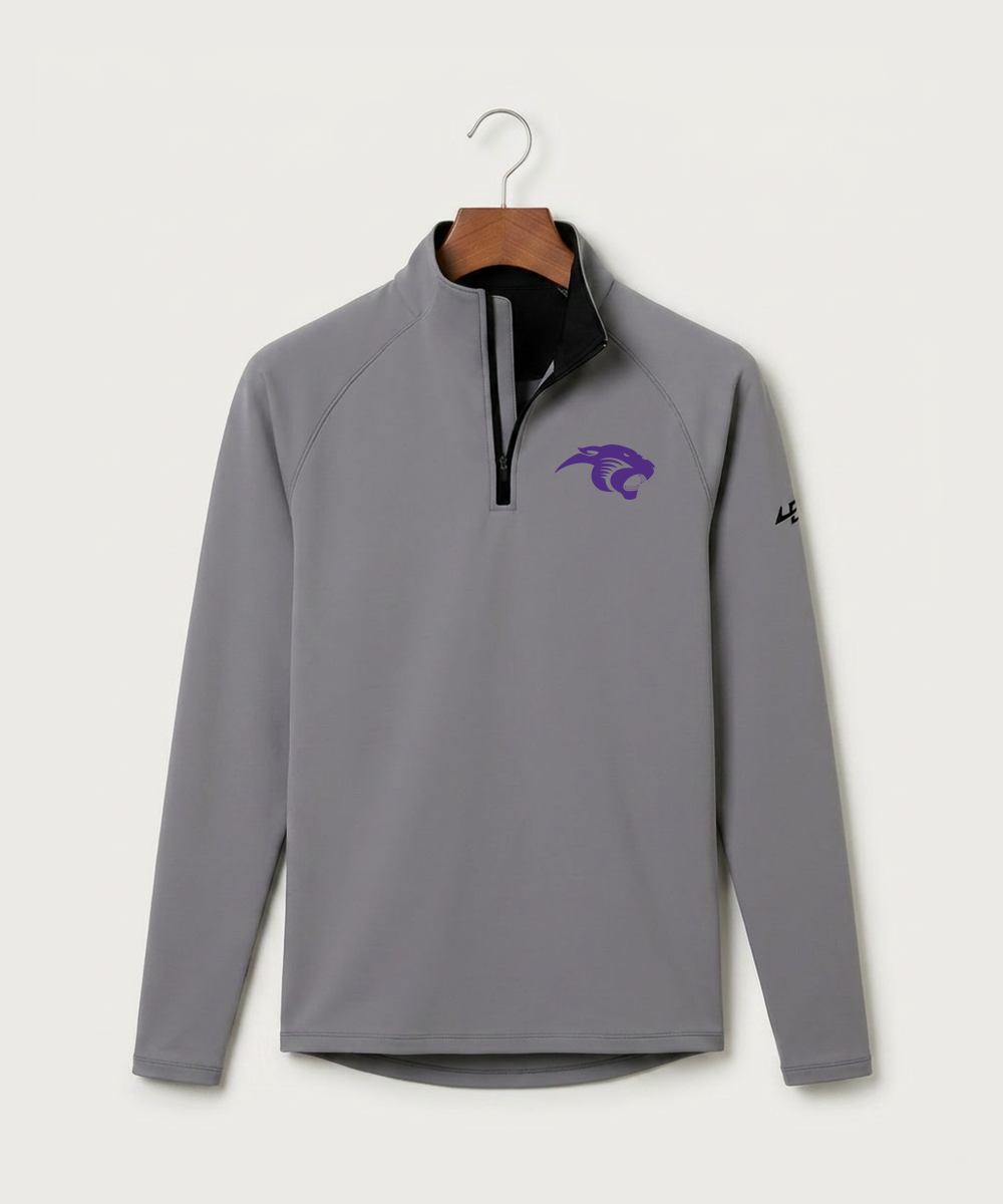 Glencoe Silver Lake High School Athletics - Gray Quarter Zip - Left Chest