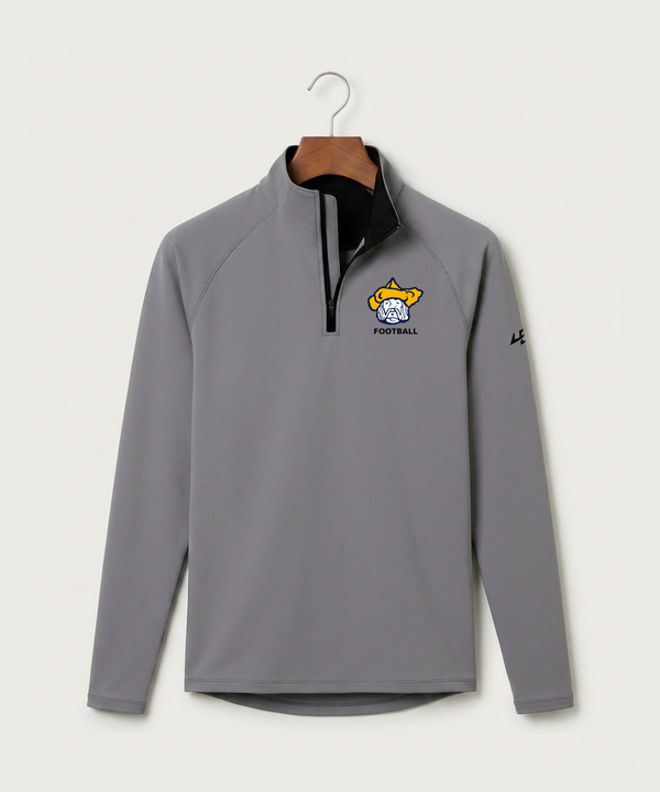 Polo HS Football general - Gray Quarter Zip - Left Chest