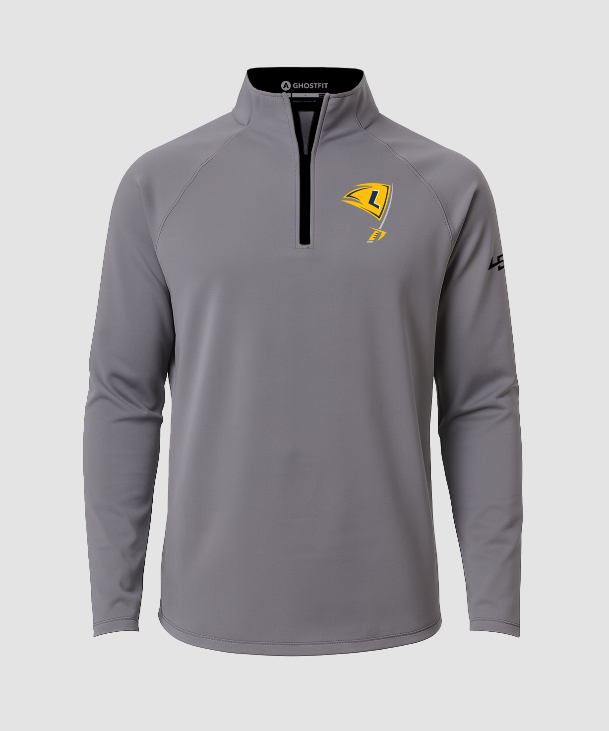 Howard Lake-Waverly-Winsted Football - Gray Quarter Zip - Left Chest