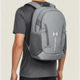 Notre Dame High School Team Store - Grey Backpack - Full Front (model)