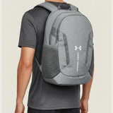 Notre Dame High School Team Store - Grey Backpack - Full Front (model)