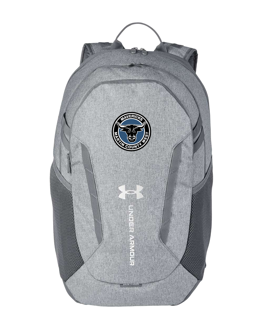 Martin County West Football - Grey Backpack - Full Front