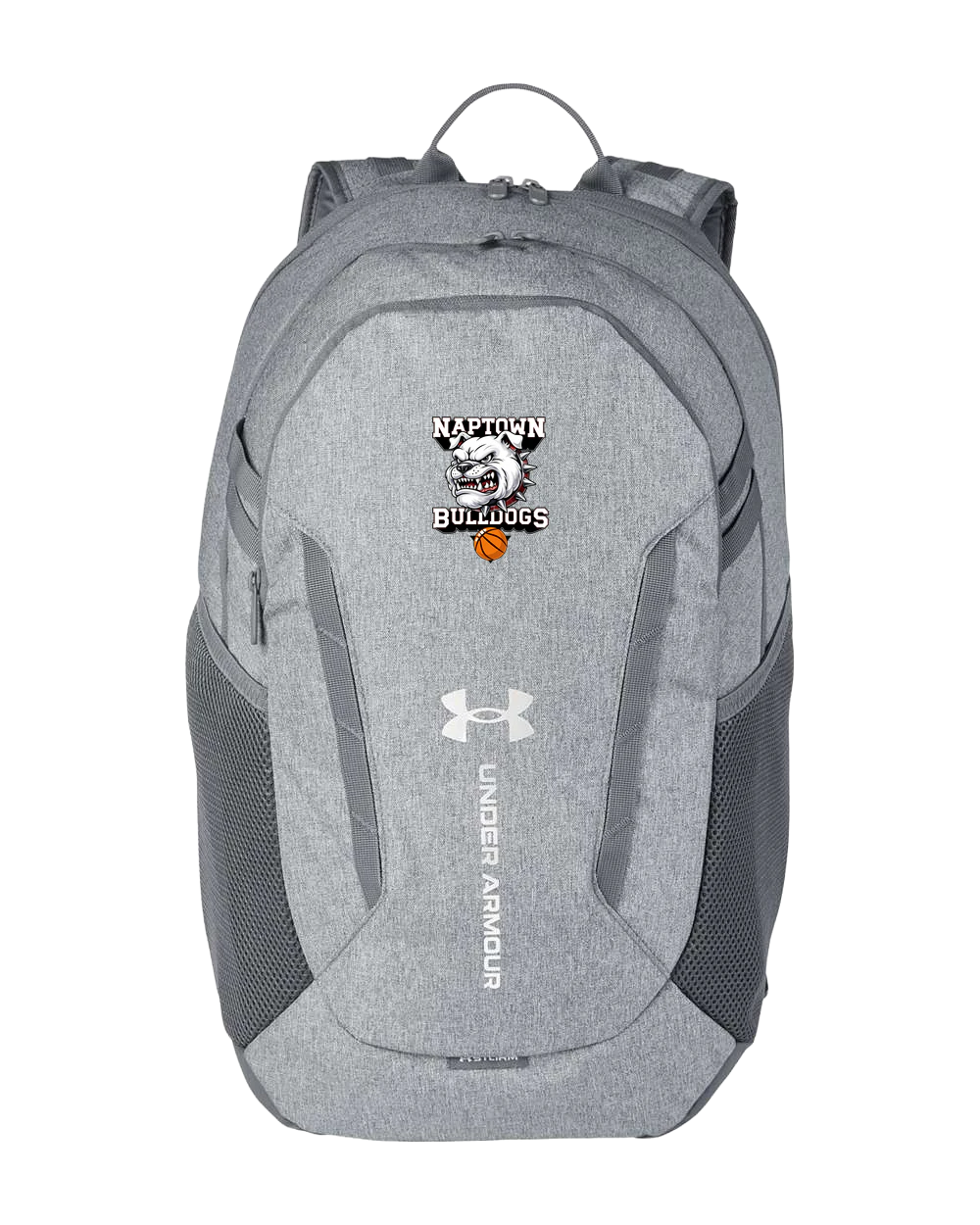 Naptown basketball_boys - Grey Backpack - Full Front