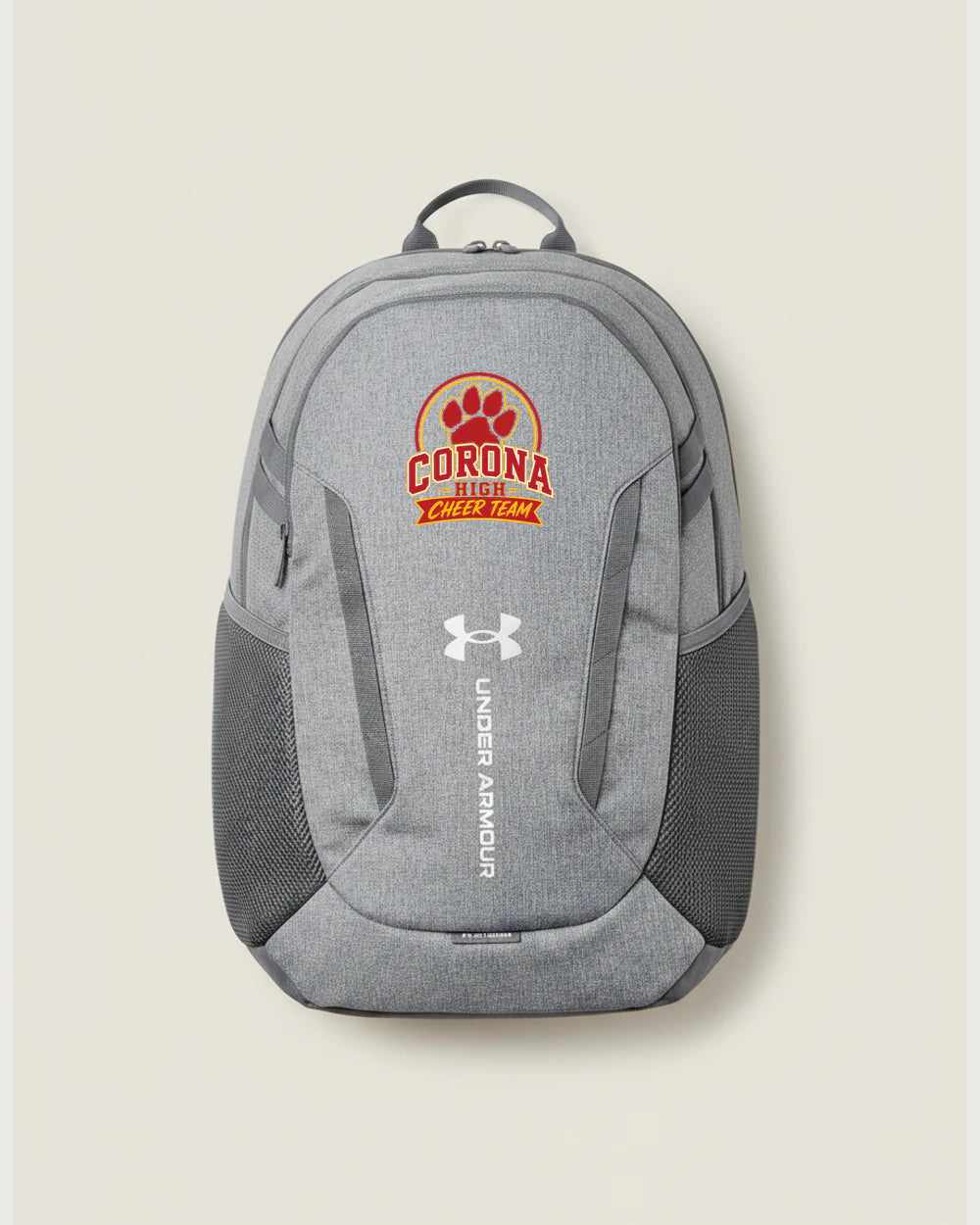 Corona Senior High School Cheer - Grey Backpack - Full Front