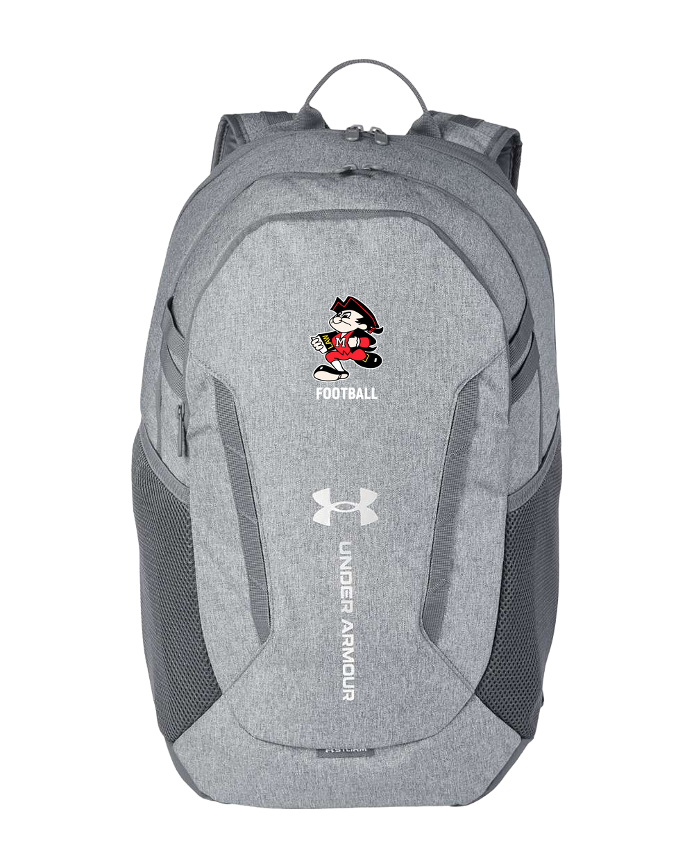 John Marshall High School football_boys - Grey Backpack - Full Front