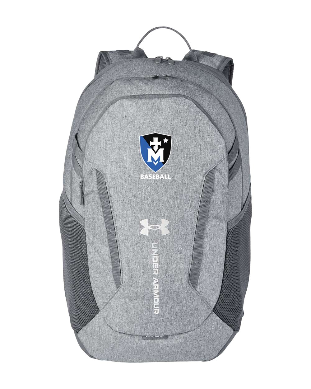 Stella Maris Academy Baseball - Grey Backpack - Full Front