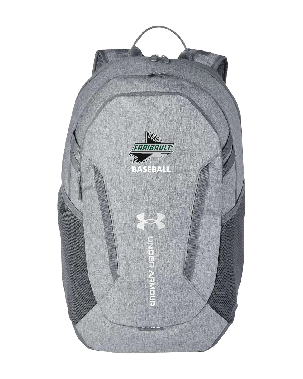 Faribault Baseball - Grey Backpack - Full Front