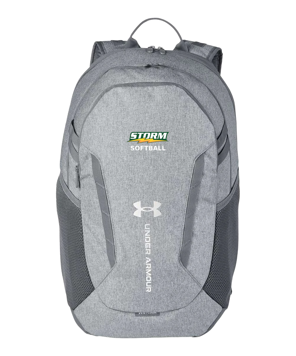 Sauk Rapids Rice Softball - Grey Backpack - Full Front