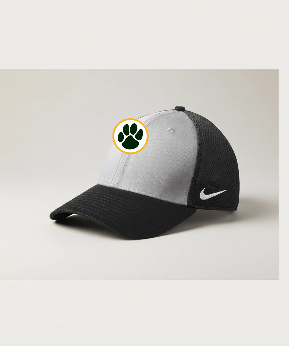 Ashwaubenon High School Football (Boys) - Grey/ Black New Era - Stretch Mesh Cap. NE1020