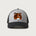 Browerville Public High School Athletics Coed - Grey/ Black New Era - Stretch Mesh Cap. NE1020