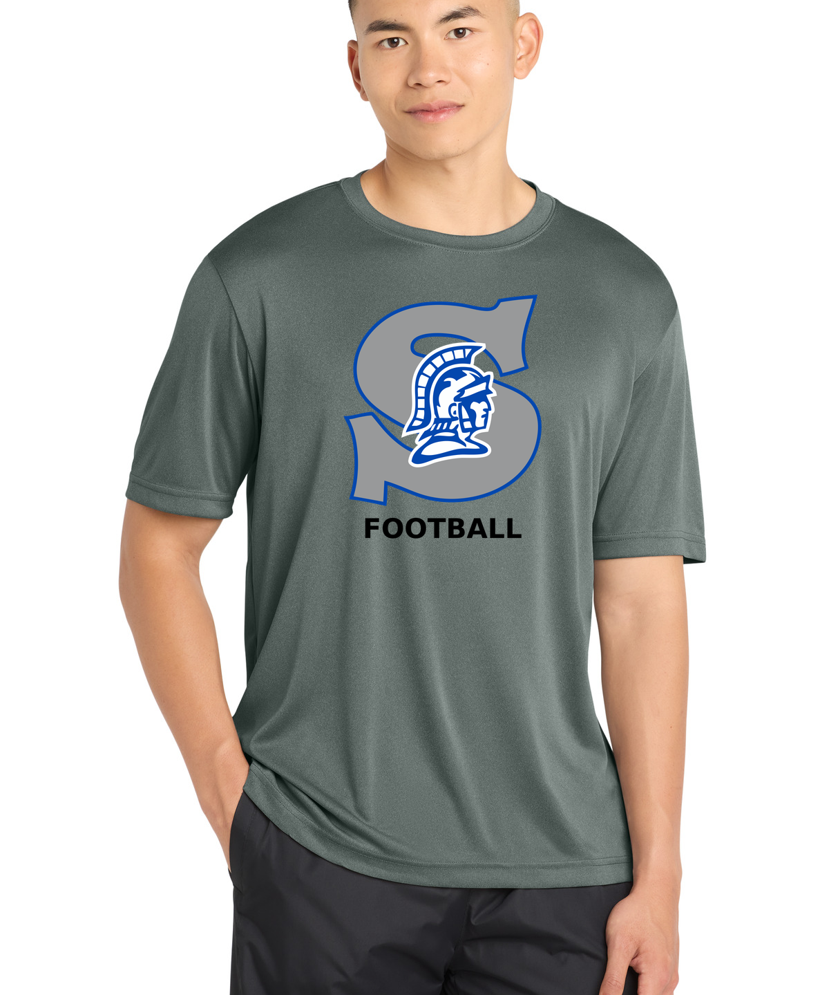 Southwest Football - Grey Concrete Heather Sport-Tek PosiCharge Competitor Tee. ST350