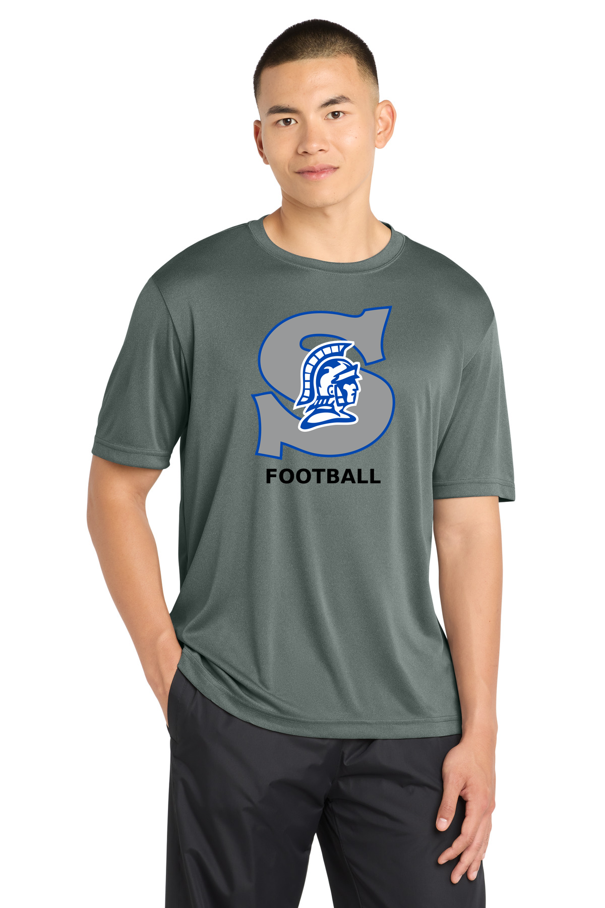Southwest Football - Grey Concrete Heather Sport-Tek PosiCharge Competitor Tee. ST350