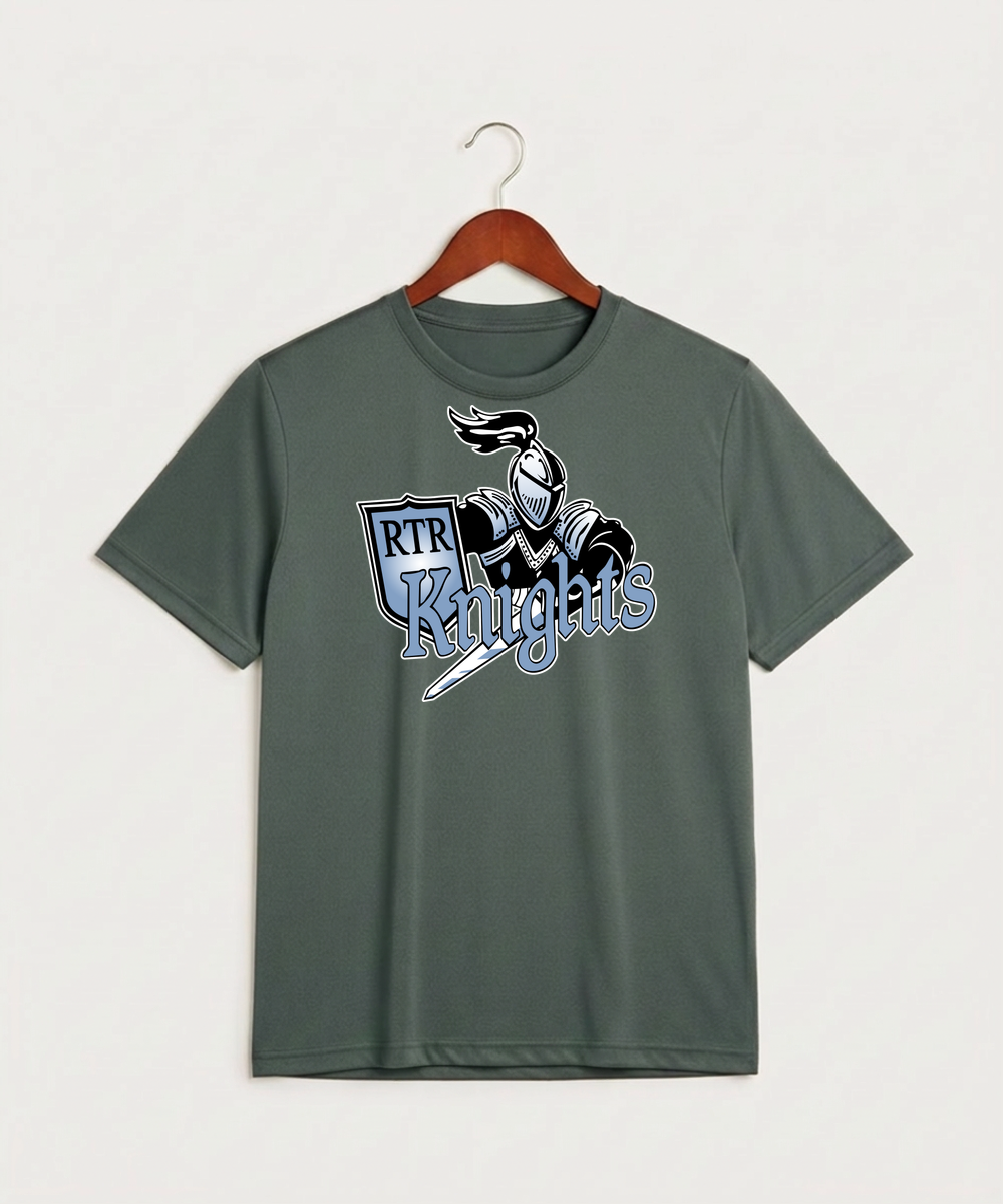 Russell-Tyler-Ruthton High School Football (Boys) - Grey Concrete Heather Sport-Tek PosiCharge Competitor Tee. ST350