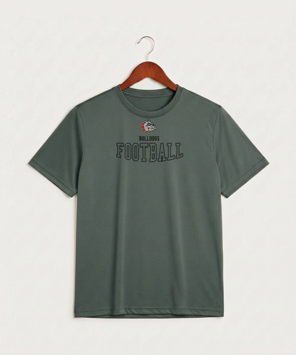 Otter Tail Central Football (Boys) - Grey Concrete Heather Sport-Tek PosiCharge Competitor Tee. ST350
