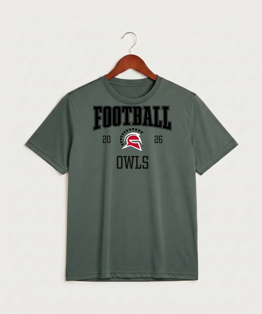 Hancock High School Football (Boys) - Grey Concrete Heather Sport-Tek PosiCharge Competitor Tee. ST350