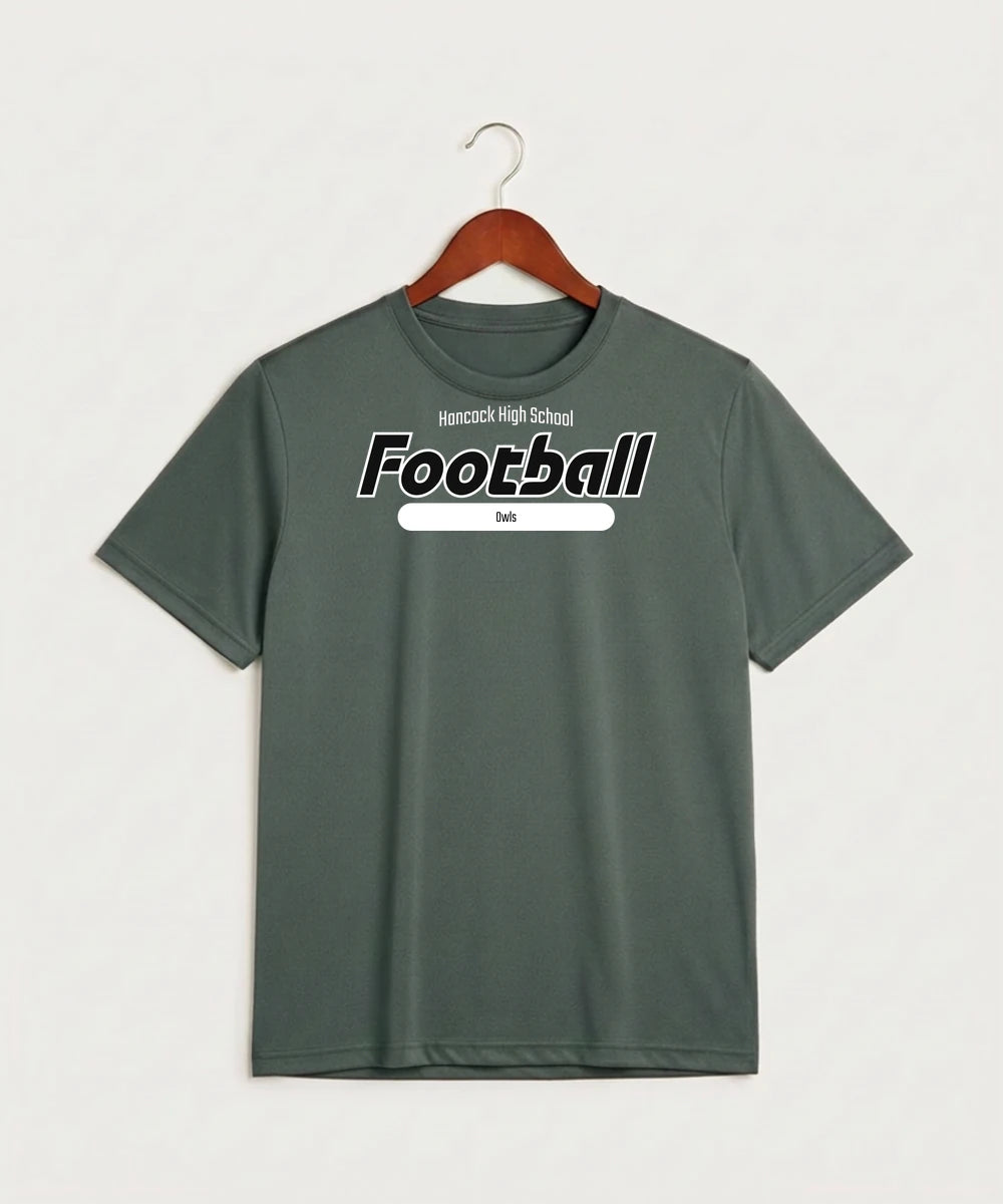 Hancock High School Football (Boys) - Grey Concrete Heather Sport-Tek PosiCharge Competitor Tee. ST350